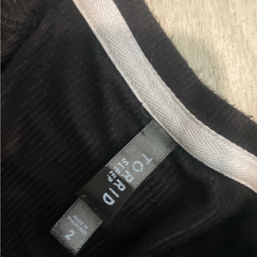Torrid Black Ribbed Top - Picture 2 of 2